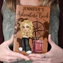 Load image into Gallery viewer, Explore Your World: Personalized Adventure Book Travel Journal - Gift for Mom, Grandma, or Any Travel Enthusiast Leather Journal PopCulturePrints