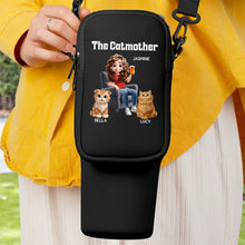 Load image into Gallery viewer, “The Catmother: Celebrate Your Feline Love” - Personalized Bottle Carrier Bag - Perfect Gift for Moms, Grandmas, Cat Lovers Bottle Carrier Bag PopCulturePrints