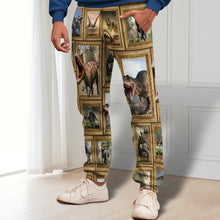 Load image into Gallery viewer, Personalized Dinosaur Lovers Joggers - Unique Custom Sweatpants Shorts and Pants PopCulturePrints