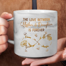 Load image into Gallery viewer, The Love Between Mother & Daughter Is Forever - Personalized Marble Mug for Mom & Grandma Marble Mug PopCulturePrints