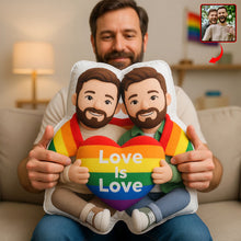 Load image into Gallery viewer, Pride Month LGBT Couple Pillow - Custom Photo Gifts For Couple Pillow 07NAQN200526 Pillow PopCulturePrints
