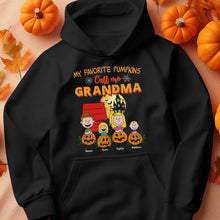 Load image into Gallery viewer, Personalized My Favorite Pumpkins Call Me Grandma T-Shirt Shirts PopCulturePrints