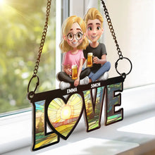 Load image into Gallery viewer, “Super Dads Deserve Super Gifts” - Personalized Super Dad Keychain - Gift for Dad, Grandpa, and Father Figures Suncatcher Ornament PopCulturePrints
