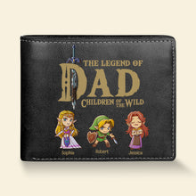 Load image into Gallery viewer, Personalized Legend of Dad PU Leather Wallet - Customizable Print Leather Wallet PopCulturePrints