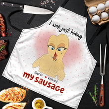 Load image into Gallery viewer, Personalized Couple Apron - 'I Was Just Hiding' Aprons PopCulturePrints