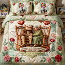 Load image into Gallery viewer, You'll Always Be My Greatest Adventure - Personalized Happy Grow Old Couple Quilt Bed Set Bedding Set PopCulturePrints