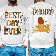 Load image into Gallery viewer, Best Day Ever - Personalized Lion Dad Shirt - Unique Gift for Dad, Grandpa & Family Shirts PopCulturePrints
