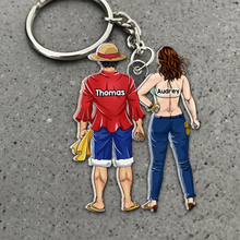 Load image into Gallery viewer, Personalized Couple Keychain - Pop Culture Design Keychains PopCulturePrints