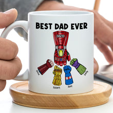 Load image into Gallery viewer, Superhero Dad Personalized Coffee Mug - Best Dad Ever Coffee Mug PopCulturePrints