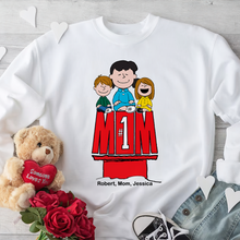 Load image into Gallery viewer, Personalized #1 Mom Sweatshirt with Cartoon Design Shirts PopCulturePrints