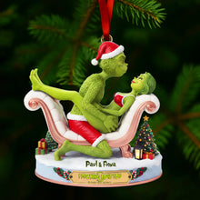 Load image into Gallery viewer, Naughty Green Couple Ornament - Personalized Gift for Couples Ornament PopCulturePrints