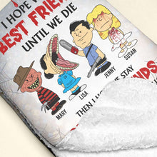 Load image into Gallery viewer, Personalized Halloween Best Friends Ghost Blanket - Custom Names Blanket PopCulturePrints