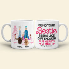 Load image into Gallery viewer, Personalized Best Friends Christmas Gift Mug | Custom Sister Mug | Valentine's Day Gifts Coffee Mug PopCulturePrints