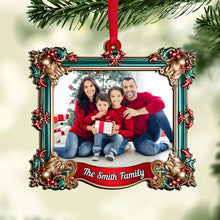 Load image into Gallery viewer, Personalized Family Christmas Photo Ornament Ornament PopCulturePrints