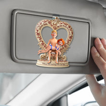 Load image into Gallery viewer, Drive Safe! My Butt Would Be So Lonely - Personalized Naughty Couple Car Visor Clip Car Visor Clip PopCulturePrints