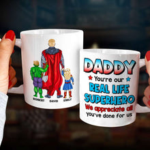 Load image into Gallery viewer, Personalized Superhero Dad Mug - Custom Gift for Dad Coffee Mug PopCulturePrints