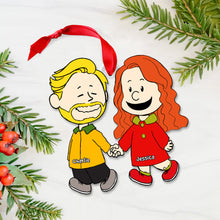 Load image into Gallery viewer, Love, Joy & Togetherness - Personalized Santa Claus Couple Ornament Ornament PopCulturePrints