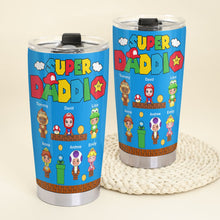 Load image into Gallery viewer, Personalized Super Dad Tumbler - Custom Father's Day Gift Tumbler Cup PopCulturePrints