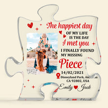 Load image into Gallery viewer, Custom Couple Puzzle Plaque - Unique Anniversary Gift & Valentine's Day Gifts Decorative Plaques PopCulturePrints
