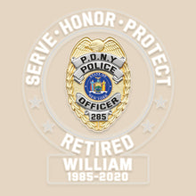 Load image into Gallery viewer, Personalized Retired Police Officer Car Sticker Decal Sticker PopCulturePrints