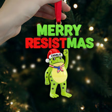 Load image into Gallery viewer, Merry Resistmas Ornament - Customizable Christmas Gift for Everyone Ornament PopCulturePrints