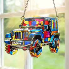 Load image into Gallery viewer, “Brighten Your Space with Every Adventure” - Dazzling Adventure Car Suncatcher - Personalized Gift for Off-road Lovers Ornament PopCulturePrints