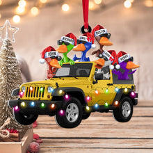 Load image into Gallery viewer, Personalized Christmas Car Ornaments for Duck Lovers - Custom Names Ornaments PopCulturePrints