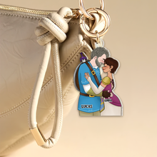 Load image into Gallery viewer, Custom Couple Keychain - Unique Wedding & Anniversary Gift | Valentine's Day Gifts Keychains PopCulturePrints