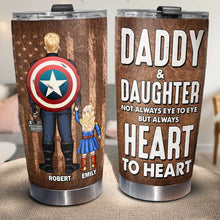 Load image into Gallery viewer, Daddy & Daughter Heart to Heart Personalized Tumbler Tumbler Cup PopCulturePrints
