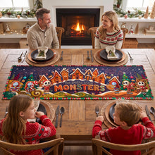 Load image into Gallery viewer, Celebrate the Holidays with 'The Smith's Little Monsters' – Personalized Gingerbread Quilted Table Runner