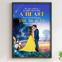Load image into Gallery viewer, Personalized Love Story Canvas Print - Beauty and the Beast Poster & Canvas PopCulturePrints
