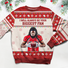 Load image into Gallery viewer, Personalized Football Fan Ugly Sweater - Custom Photo Gift AOP Products PopCulturePrints