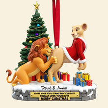 Load image into Gallery viewer, I Love Your Body & Mind - Naughty Wildland Couple Ornament - Personalized Gift for Couples Ornament PopCulturePrints