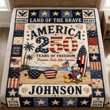Load image into Gallery viewer, Freedom Feels Like Summer Blanket - Personalized Patriot Gift for All Occasions