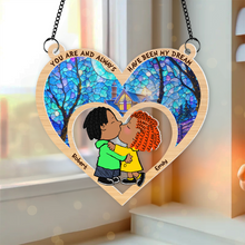 Load image into Gallery viewer, Personalized Love Suncatcher Ornament for Couples Suncatcher PopCulturePrints