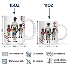 Load image into Gallery viewer, Dear Dad, Thank You For Teaching Me To Play Baseball - Personalized Mug Gift for Dads and Grandpas Mug PopCulturePrints