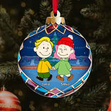 Load image into Gallery viewer, Custom Cartoon Couple Christmas Ornament - Personalized Holiday Gift for Valentine's Day Gifts Ornament PopCulturePrints