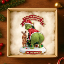 Load image into Gallery viewer, Wishing You Nothing BUTT Merry Grinchmas - Personalized Christmas Ornament for Family Ornament PopCulturePrints
