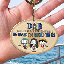 Load image into Gallery viewer, One Piece Dad Keychain - Personalized Gift for Father's Day Keychains PopCulturePrints
