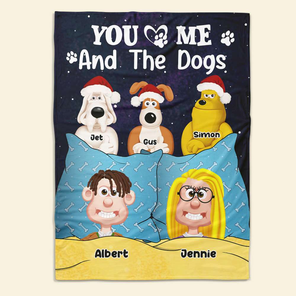 Custom Movie Lover Blanket for Couples & Dogs - Valentine's Day Gifts Blanket PopCulturePrints