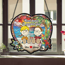 Load image into Gallery viewer, Custom Suncatcher Ornament for Couples | Valentine's Day Gifts & Personalized Gifts for Special Occasions Ornament PopCulturePrints