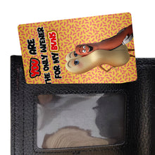 Load image into Gallery viewer, Funny Couples Wallet Card - Personalized Hot Dog and Bun Gift | Valentine's Day Gifts Wallet Card PopCulturePrints