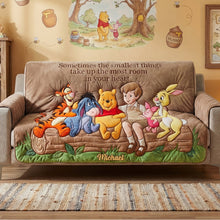 Load image into Gallery viewer, Sometimes the Smallest Things - Friends Forever Quilted Sofa Cover - Personalized Gift for Friends Sofa Cover PopCulturePrints