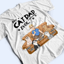 Load image into Gallery viewer, Best Cat Dad Ever - Personalized T-Shirt T-shirt PopCulturePrints
