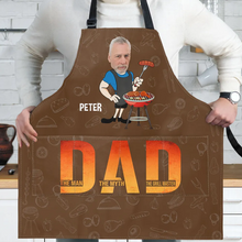 Load image into Gallery viewer, "The Man The Myth The Grill Master" - Custom Personalized Apron - Perfect Gift for Dad and Grandpa Apron PopCulturePrints