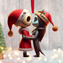 Load image into Gallery viewer, Custom Horror Couple Christmas Ornament Ornament PopCulturePrints