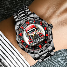 Load image into Gallery viewer, Trucker's Pride - A Personalized Men's Watch for Truckers Men's Watch PopCulturePrints