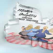 Load image into Gallery viewer, Mother & Children Forever Linked Together - Personalized Butterfly Shaped Acrylic Plaque | Customized Gift for Mom, Grandma & More Acrylic Plaque PopCulturePrints