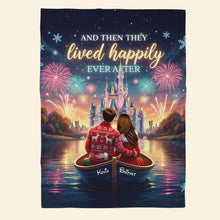 Load image into Gallery viewer, And Then They Lived Happily Ever After Blanket - Personalized Gifts for Couples Blanket PopCulturePrints