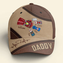 Load image into Gallery viewer, Custom Superhero Dad Cap - Personalized with Kids' Names Caps PopCulturePrints